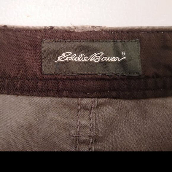 Eddie Bauer Ladies Straight Fit Size 10 Tan & Brown Jean Skirt - Picture 3 of 12